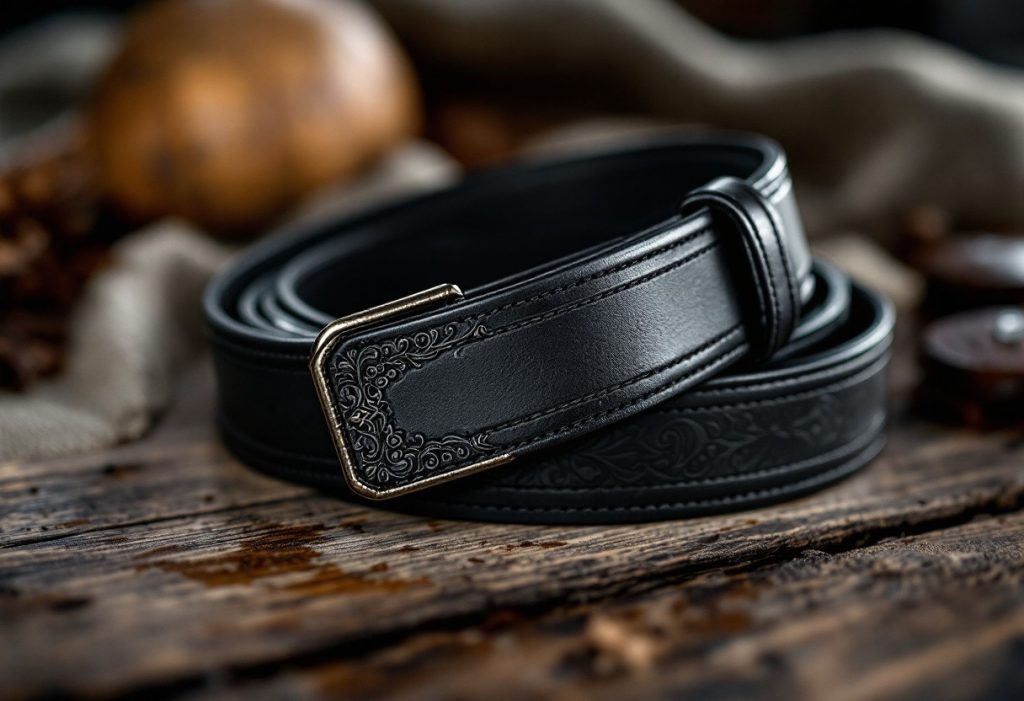 Les atouts d&rsquo;une ceinture gravée personnalisée pour homme noire