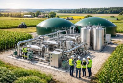 engie conçoit des solutions innovantes de biogaz dédiées aux entreprises agroalimentaires pour promouvoir une énergie durable et respectueuse de l'environnement.