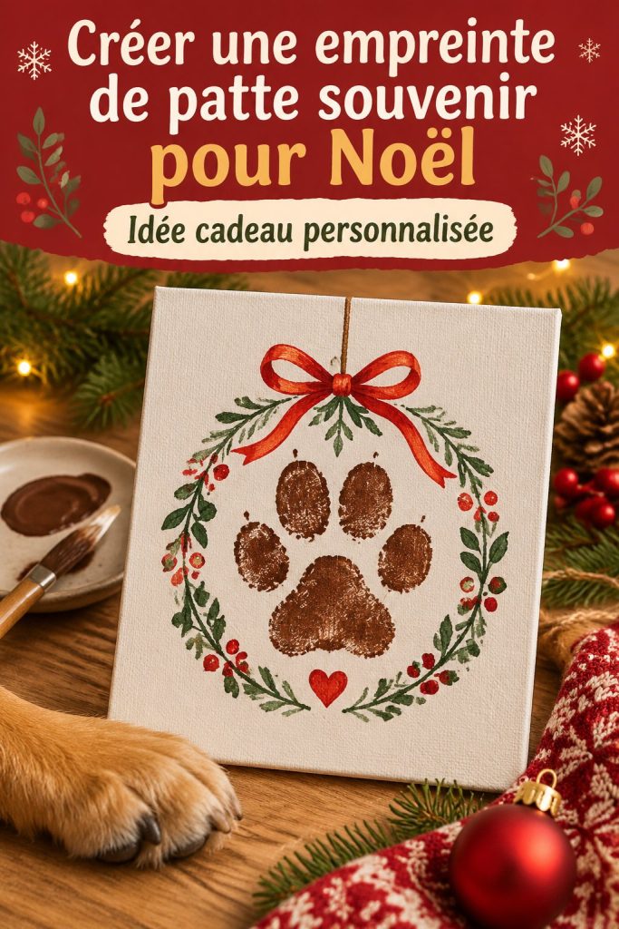 Créer une empreinte de patte souvenir pour Noël